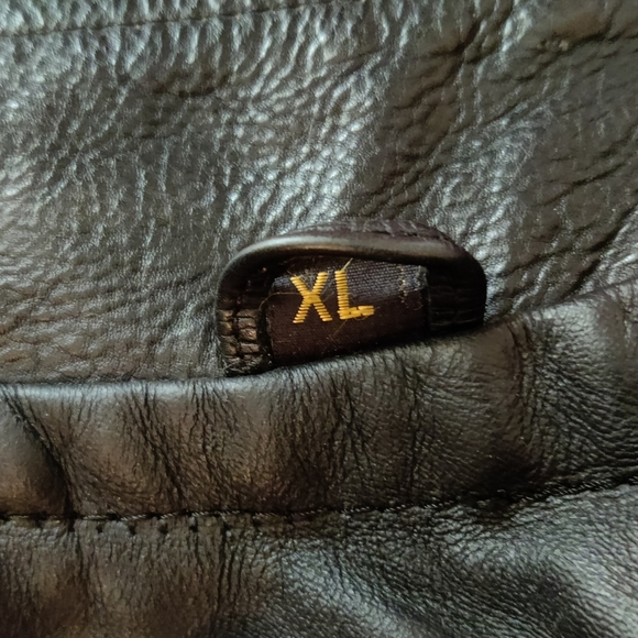 Black Leather Motorcycle Jacket - Picture 8 of 10